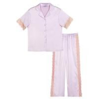 ราคา SABINA Sleepwear ผู้หญิง เซ็ตชุดนอน เสื้อแขนสั้น กางเกงขายาว - สีม่วงอ่อน S-M (MKP1898685)