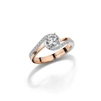 ราคา JUBILEE DIAMOND แหวนเพชร Solitaire Twist Brilliance Ring - สีพิงค์โกลด์ 49 (MKP1797523)
