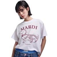 ราคา MARDI MERCREDI Tshirt Swing The Tail Ddanji Flower Choker White Burgundy F (CDS21074929)