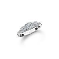 ราคา JUBILEE DIAMOND แหวนเพชร Trinity Channel Ring - สีไวท์โกลด์ 50 (MKP1797575)