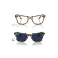 ราคา RAY-BAN แว่นกันแดดยูนิเซ็กส์ Wayfarer รุ่น RB2140F 1387GG 52 เลนส์เปลี่ยนสีออโต้ตามระดับแสง (Transition Gen 8) ใส-น้ำเงิน 52mm (CDS17435086)