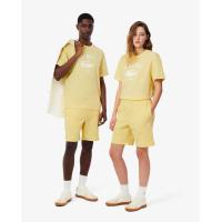 ราคา LACOSTE กางเกงขาสั้นลาคอสท์ พิมพ์ลาย ผ้าคอตตอนฟลีซ สีเหลือง M (MKP1937350)