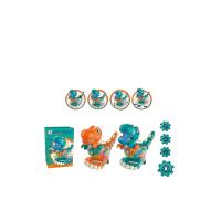 ราคา WISHER TOY ของเล่นไดโนเสาร์ชนถอย มีดนตรีและแสงไฟ สุ่มสี (ส้มหรือเขียว) (CDS21078118)