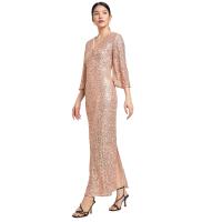 ราคา EXPRESSIONS EVENING ชุดเดรสผู้หญิงแขนสามส่วน คอวี ผ้าปักเลื่อม Maxi XS (CDS20819200)
