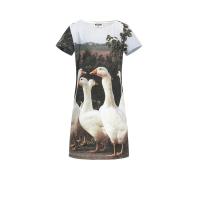 ราคา MOSCHINO KID ชุดเดรสเด็กโตผู้หญิง แขนสั้น พิมพ์ลาย Goose สีดำ 14A (GRCDS54525030799)