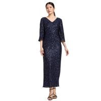 ราคา EXPRESSIONS EVENING ชุดเดรสผู้หญิงแขนสามส่วน คอวี ผ้าปักเลื่อม Maxi XS (CDS20819255)