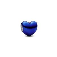 ราคา PANDORA ชาร์ม Pandora Metallic Blue Heart Charm สีเงิน (MKP1943524)