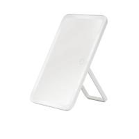 ราคา MUJI กระจกตั้งโต๊ะไฟ LED ทรงสี่เหลี่ยม (25 x 17.5 x 2.4 ซม.) สีขาว (MJT51741778)