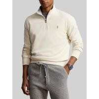 ราคา POLO RALPH LAUREN เสื้อสเวตเตอร์ผู้ชาย-Luxury Jersey Quarter-Zip Pullover-สีเบจ L (MKP1738045)