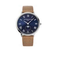 ราคา FREDERIQUE CONSTANT นาฬิกาข้อมือผู้ชาย Classics Quartz Moonphase รุ่น FC-206RN3S6 ขนาด 39 มม. สีกรม (CDS20744397)