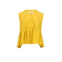 ราคา Shaka เสื้อเบลาส์ผู้หญิง ครอปแขนกุดทรงเอ คอวี ผ้าลูกฟูก สีเหลือง L (MKP1893525)