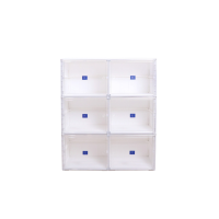 ราคา SUPER LOCK ซุปเปอร์ล็อค ตู้รองเท้าพับได้ ชุดกล่องใส่รองเท้า กล่องรองเท้า 3 ชั้น ใส่รองเท้าได้ 12 คู่ รุ่น 5691 สีขาว (MKP1947457)