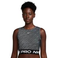 ราคา NIKE เสื้อครอปผู้หญิง แขนกุด Pro Dri-Fit Cropped Printed สี Black/White M (CDS21185915)