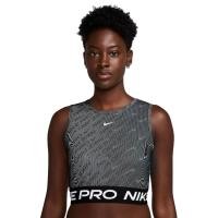 ราคา NIKE เสื้อครอปผู้หญิง แขนกุด Pro Dri-Fit Cropped Printed สี Black/White L (CDS21185922)