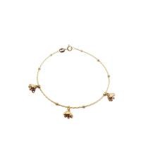 ราคา Fannie Collection สร้อยข้อมือเกลียว ห้อยจี้ช้าง สามตัว สีทอง 55 (MKP1466511)