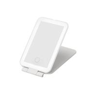 ราคา MUJI กระจกแต่งหน้าพกพา พร้อมไฟ LED ในตัว (10.84 x 6.8 x 0.85 ซม.) สีขาว (MJT51741822)