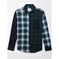 ราคา AMERICAN EAGLE เสื้อเชิ้ตผู้ชาย SF CSC MILO TWILL PATTERN BLOCK สี กรมท่า XS (MKP1751544)