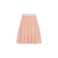 ราคา ASV ( SS24 )กระโปรงผู้หญิง แต่งปีเก้ที่เอว ตัดต่อผ้าพลีท ผ้าชีฟองทอลาย สีส้ม XS (MKP1799644)