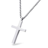 ราคา 555jewelry สร้อยคอ Unisex สแตนเลสสตีล ดีไซน์ ไม้กางเขน สีเงิน 45cm (MKP1669517)