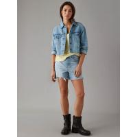 ราคา AMERICAN EAGLE เสื้อคลุมภายนอกผู้หญิง 3479 CROPPED DENIM MED WASH สี ฟ้า XS (MKP1694786)