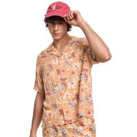 ราคา DeFry 01 เสื้อเชิ้ตผู้ชาย แขนสั้น สไตล์ฮาวาย สีส้ม L (CDS19779089)