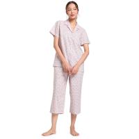 ราคา CLAUDIA'S ROMANCE ชุดนอนผู้หญิง เสื้อฮาวายแขนสั้น + กางเกงขา 5 ส่วน พิมพ์ลาย สีชมพู L (CDS20993474)