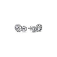ราคา PANDORA ต่างหู Pandora Embracing Halo Stud Earrings สีเงิน (MKP1943546)