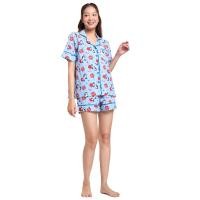 ราคา SWEET SENSATIONS ชุดนอนผู้หญิง เสื้อเชิ้ตแขนสัน + กางเกงขาสั้น พิมพ์ลาย Disney Snow White สีฟ้า L (CDS21074615)