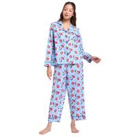 ราคา SWEET SENSATIONS ชุดนอนผู้หญิง เสื้อเชิ้ตแขนยาว + กางเกงขายาว พิมพ์ลาย Disney Snow White สีฟ้า XL (CDS21074578)