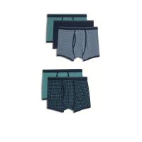 ราคา Marks & Spencer กางเกงชั้นในผู้ชาย แพ็ค 5 ชิ้น Cotton Rich Stretch Cool & Fresh Geometric สี Green Mix L (CDS19514147)