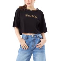 ราคา F FASHION เสื้อนิตทรงครอป ผู้หญิง สีดำ S (MKP1954139)