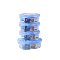 ราคา SUPER LOCK ซุปเปอร์ ล็อค กล่องถนอมอาหาร รุ่น Smart Lock ล็อค 2 ชั้น เข้าไมโครเวฟได้ รุ่น 6505-S04 จำนวน 4 กล่อง (MKP1947516)