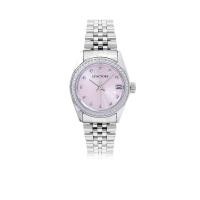 ราคา 12Victory นาฬิกาข้อมือผู้หญิงประดับCZ Heart&Aroow สีเงิน (หน้าปัดสีชมพู) (MKP1947544)