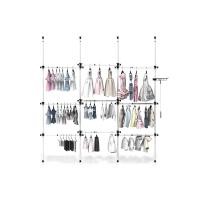 ราคา TUGU ชุด 4 เสา 9 ราวแขวน ราวแขวนไม่ต้องเจาะ สีขาวข้อต่อดำ (R65W) (MKP1792363)