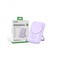 ราคา Uvolt พาวเวอร์แบงค์ EP-114 พร้อมกับขาตั้ง ทำให้สามารถใช้เป็นที่วางโทรศัพท์มือถือขณะที่ชาร์จโดยชาร์จแบบไร้สายได้สูงสุด 15W และแบบเสียบสาย สูงสุด 20W สีม่วง (MKP1804081)