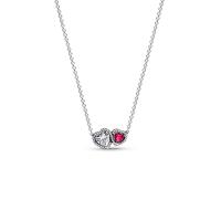 ราคา PANDORA สร้อยคอ Hearts sterling silver collier 45cm (MKP1879386)