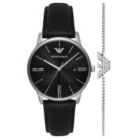 ราคา EMPORIO ARMANI นาฬิกาข้อมือผู้ชาย, รุ่น AR80079SET, สีดำ (MKP1956191)