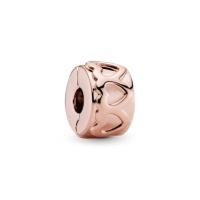 ราคา PANDORA คลิป Hearts PANDORA Rose clip สีโรส (MKP1359727)