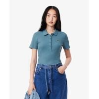 ราคา LACOSTE เสื้อโปโลผู้หญิงลาคอสท์ L.12.D ทรงเข้ารูป ผ้าคอตตอน สีน้ำเงิน 42 EU (MKP1958765)