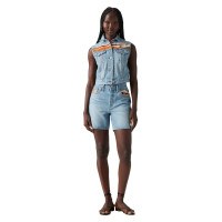 ราคา LEVI'S กางเกงยีนส์ขาสั้น Women's 501 Original High-Rise Mid-Thigh Jean Shorts Blue 24 In (MKP1959560)