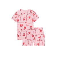 ราคา MARKS & SPENCER KIDS ชุดนอนเสื้อยืดแขนสั้นกางเกงขาสั้นเด็กเล็กผู้หญิง Kids' Pure Cotton Fruit Graphic สี Light Rose 5-6 Years (CDS21529016)