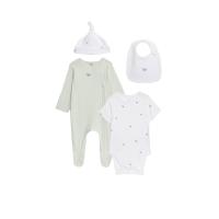 ราคา MARKS & SPENCER KIDS ชุดเซ็ตบอดี้สูทเด็กเล็กผู้ชาย Cotton Rich Nautical 4 ชิ้น สี White Mix 9-12 Month (CDS21530937)