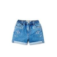 ราคา SFERA KIDS กางเกงยีนส์ขาสั้นเด็กโตผู้หญิง ปักลายดอกไม้ สีเดนิม 6 EU (CDS22094087)