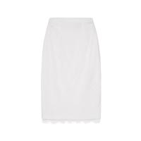 ราคา KLOSET (PF24)กระโปรงทรงดินสอ ผ้าลูกไม้ดีไซน์เอวสูง สำหรับผู้หญิง สีขาว XS (MKP1760214)