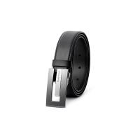 ราคา DAPPER เข็มขัดหนังแท้ผู้ชาย Brick Plaque Buckle Leather Belt สีดำ M (MKP1769524)