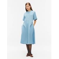 ราคา Shaka เดรสผู้หญิง เดรสยาวผ้าลินินสไตล์ซาฟารี สีฟ้า S (MKP1962854)