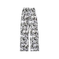 ราคา KLOSET (PF24) กางเกงขายาว พิมพ์ลายเอวยางยืด สำหรับผู้หญิง สีขาว S (MKP1774623)