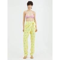 ราคา KLOSET (SS24)กางเกงขายาวพิมพ์ลายดอกไม้ สำหรับผู้หญิง เหลือง M (MKP1688090)