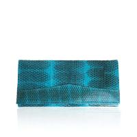 ราคา BANGKOK BOOTERY กระเป๋าสตางค์หนังงูทะเลสีฟ้าน้ำทะเลและดำ 19 (MKP1287341)