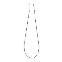 ราคา PEARL BIJOU สายคล้องแมสมุกน้ำจืดสีขาว ร้อยด้วยลูกปัดหินสปีเนลสีดำ รุ่น MK1 (MKP1097046)